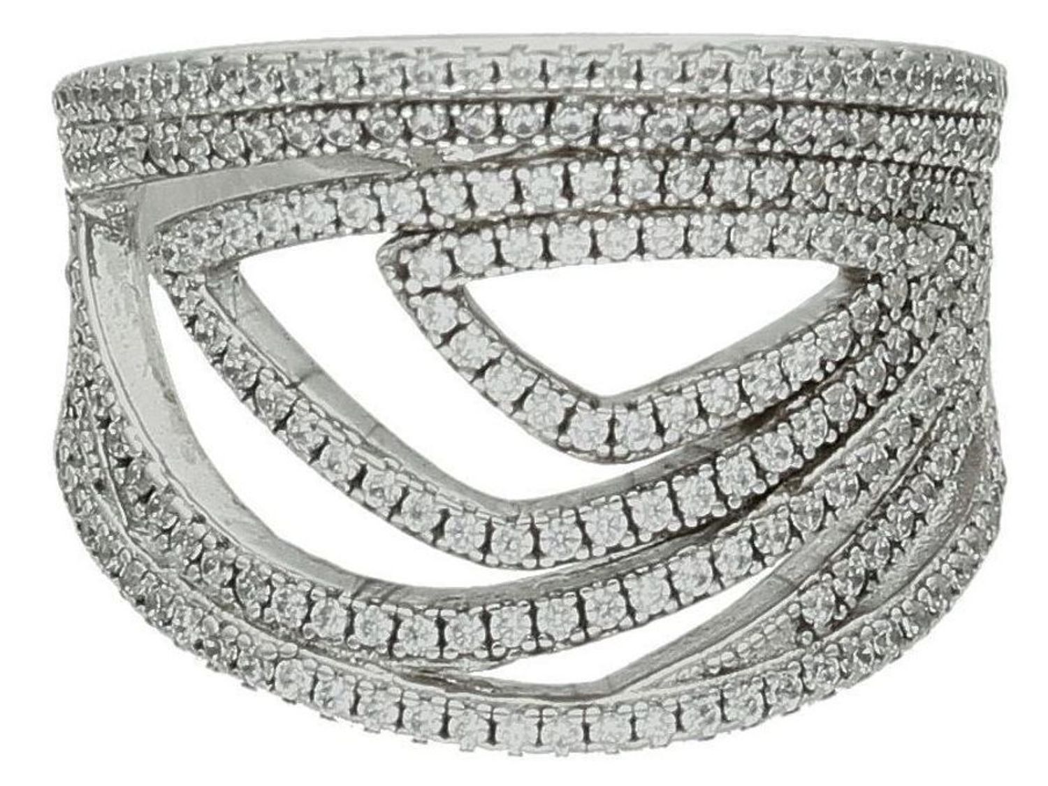 Szeroki srebrny pierścionek damski 925 z cyrkoniami PFF NN 1. Srebrny pierścionek damski. Pierścionek srebrny dla kobiety na prezent..jpg